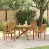 Image de vidaXL Ensemble à manger de jardin 5 pcs Bois de teck massif