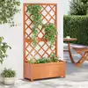 Image de vidaXL Jardinière à treillis jardin Marron 70x30x135 cm Bois de sapin