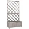 Image de VidaXL Jardinière à treillis de jardin Gris 70x30x135 cm Bois de sapin