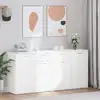 Image de vidaXL Buffet Blanc 160x36x75 cm Bois d'ingénierie