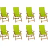 Image de vidaXL Chaises pliables de jardin avec coussins lot de 8 Bois d'acacia