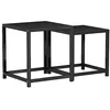 Image de vidaXL Tables à Thé 2 pcs Tables Gigognes Tables Basses Tables d'Appoint Bouts de Canapé Tables de Salon Salle de Séjour Intérieur MDF Noir