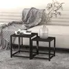 Image de vidaXL Tables à thé 2 pcs MDF Noir