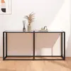 Image de vidaXL Table console Marbre blanc 160x35x75,5 cm Verre trempé