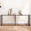 Image de vidaXL Table console Transparent 200x35x75,5 cm Verre trempé