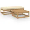 Image de vidaXL Salon de jardin 3 pcs avec coussins Bois de pin massif