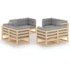 Image de vidaXL Salon de jardin 8 pcs avec coussins Bois de pin massif