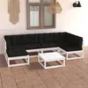 Image de vidaXL Salon de jardin 7 pcs avec coussins Bois de pin massif