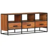 Image de vidaXL Meuble TV Armoire Basse Centre de Divertissement Meuble de Salon Salle de Séjour Maison Intérieur 110x30x45 cm Bois d'Acacia Massif