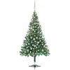 Image de vidaXL Arbre de Noël Artificiel Pré-éclairé/Boules, Sapin de Noël avec LED, Décoration de Vacances, Ornement de Fête Intérieur Extérieur, 180 cm 564 Branches