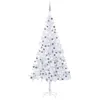 Image de vidaXL Arbre de Noël Artificiel pré-éclairé et Boules L 240 cm Blanc