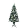 Image de vidaXL Arbre de Noël Artificiel avec LED/Boules Pommes de Pin, Sapin de Noël avec LED, Décoration de Vacances, Ornement de Fête Intérieur Extérieur, 210cm