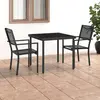 Image de vidaXL Mobilier de salle à manger d'extérieur 3 pcs Acier
