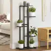 Image de vidaXL Support pour plantes 5 niveaux 43x22x98 cm Noir Métal