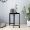 Image de vidaXL Tables d'appoint 2 pcs Noir Acier