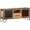 Image de vidaXL Meuble TV 110x31x46 cm Bois de manguier brut