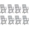 Image de vidaXL Chaises pliables d'extérieur lot de 8 Bois d'acacia solide