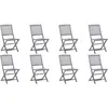 Image de vidaXL Chaises pliables d'extérieur lot de 8 Bois d'acacia solide