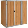 Image de vidaXL Abri à Outils de Jardin Marron 161x89x161 cm Acier galvanisé