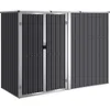 Image de vidaXL Abri à Outils de Jardin Anthracite 225x89x161cm Acier galvanisé