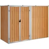Image de vidaXL Abri à Outils de Jardin Remise de Stockage Organisateur d'Outils Cabane de Rangement Extérieur Marron 225x89x161 cm Acier Galvanisé
