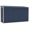 Image de vidaXL Abri de Jardin Mural Anthracite 118x288x178 cm Acier