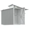 Image de vidaXL Abri de Jardin Gris 270x130x208,5 cm Acier galvanisé