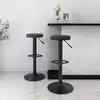 Image de vidaXL Tabourets de bar lot de 2 Noir Velours