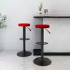 Image de vidaXL Tabourets de bar lot de 2 rouge bordeaux velours