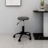 Image de vidaXL Chaise pivotante de bureau Gris foncé Velours