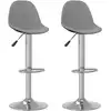 Image de vidaXL Tabourets de bar lot de 2 gris tissu