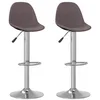 Image de vidaXL Lot de 2 Tabourets de Bar, Chaise de Pub, Siège de Bistrot, Meuble de Salle à Manger Cuisine Salon Maison Intérieur, Taupe Tissu