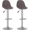 Image de vidaXL Tabourets de bar lot de 2 taupe tissu
