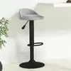 Image de vidaXL Tabouret de bar Gris clair Velours