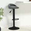 Image de vidaXL Tabouret de bar Gris foncé Velours