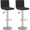 Image de vidaXL Lot de 2 Tabourets de Bar, Chaise de Pub, Siège de Bistrot, Meuble de Salle à Manger Cuisine Salon Maison Intérieur, Noir Velours