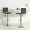 Image de vidaXL Tabourets de bar lot de 2 gris foncé velours