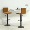 Image de vidaXL Tabourets de bar lot de 2 marron velours