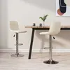 Image de vidaXL Tabourets de bar lot de 2 crème tissu