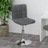 Image de vidaXL Tabouret de bar pivotant Gris foncé Tissu