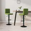 Image de vidaXL Tabourets de bar lot de 2 vert clair velours