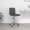Image de vidaXL Chaise pivotante de bureau Gris foncé Tissu