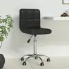 Image de vidaXL Chaise de bureau pivotante Noir Similicuir