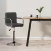 Image de vidaXL Tabouret de bar Gris foncé Tissu