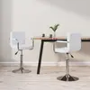 Image de vidaXL Chaises pivotantes à manger lot de 2 blanc similicuir