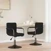 Image de vidaXL Chaises pivotantes à manger lot de 2 noir velours