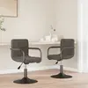 Image de vidaXL Chaises pivotantes à manger lot de 2 gris foncé velours
