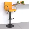 Image de vidaXL Tabouret de bar Jaune moutarde Tissu