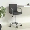 Image de vidaXL Chaise pivotante de bureau Gris foncé Tissu