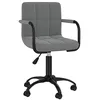 Image de vidaXL Chaise pivotante de Bureau Gris foncé Velours